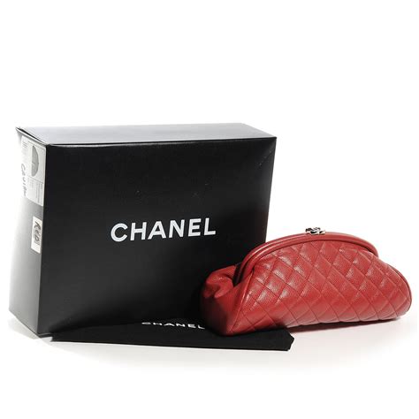 red chanel timeless clutch